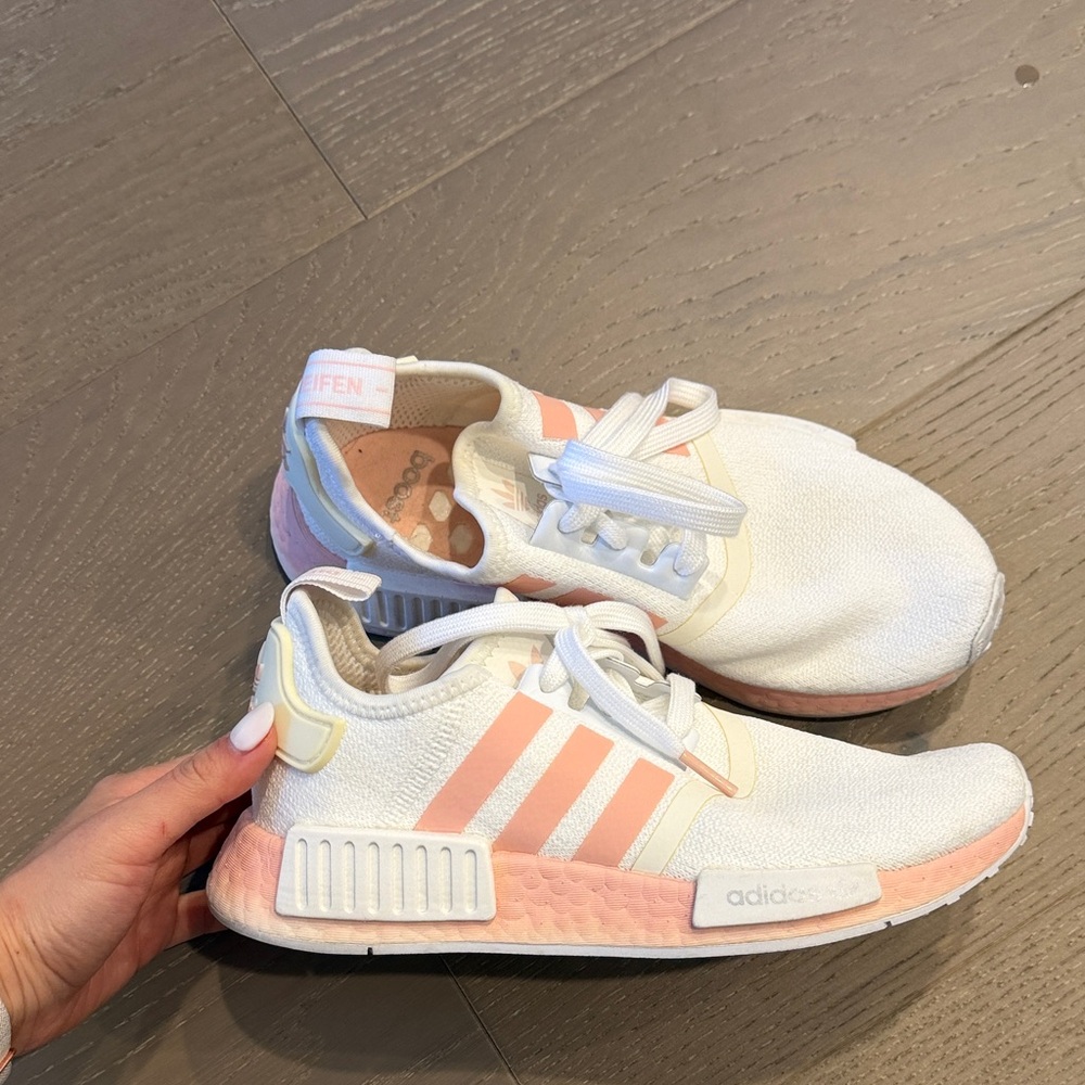 Adidas NMD women’s size 6 Cream and Pink Sneakers